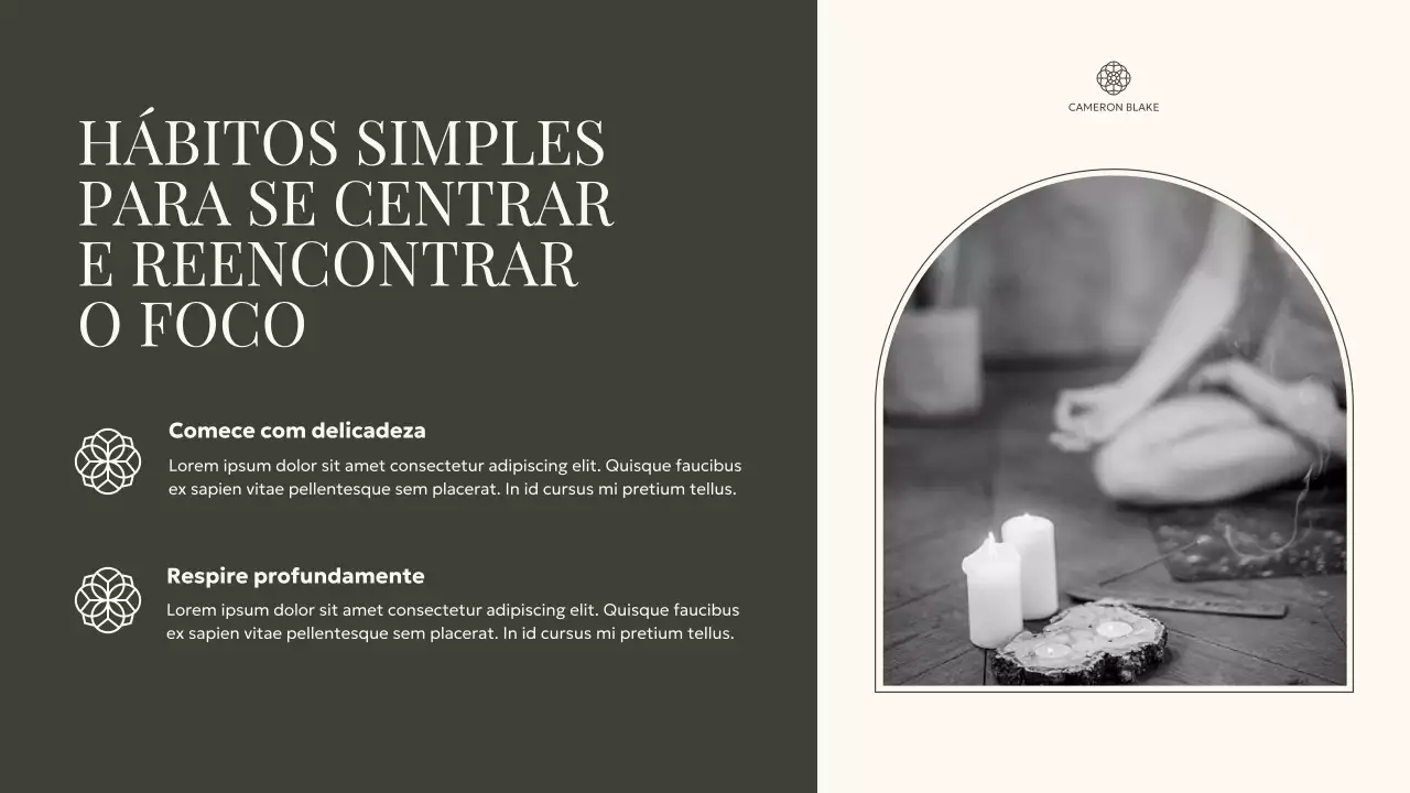 Apresentação de Bem-Estar Minimalista Cinza