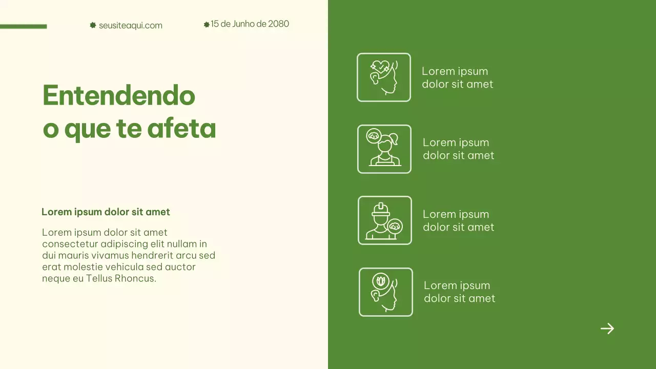 Apresentação de anúncio de bem-estar minimalista bege