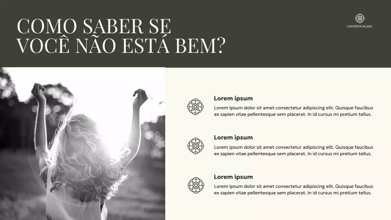Apresentação de Bem-Estar Minimalista Cinza