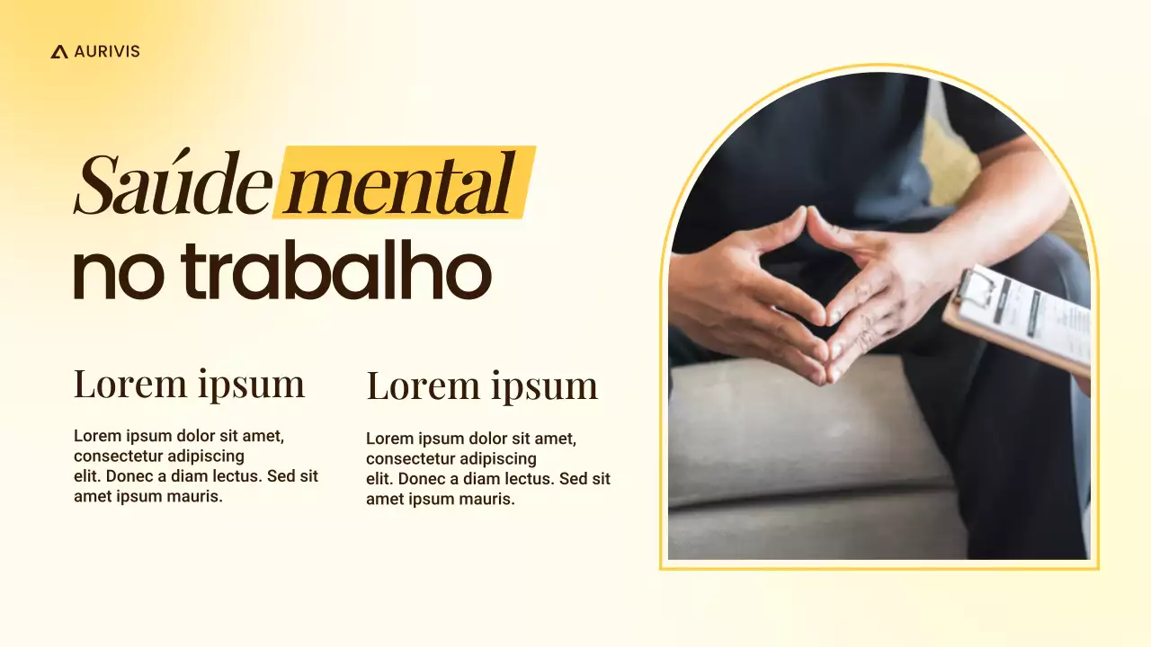 Apresentação Amarela de Saúde Mental Moderna