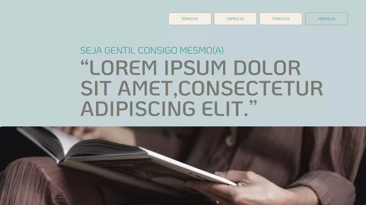 Apresentação do Guia de Bem-Estar Minimalista Azul