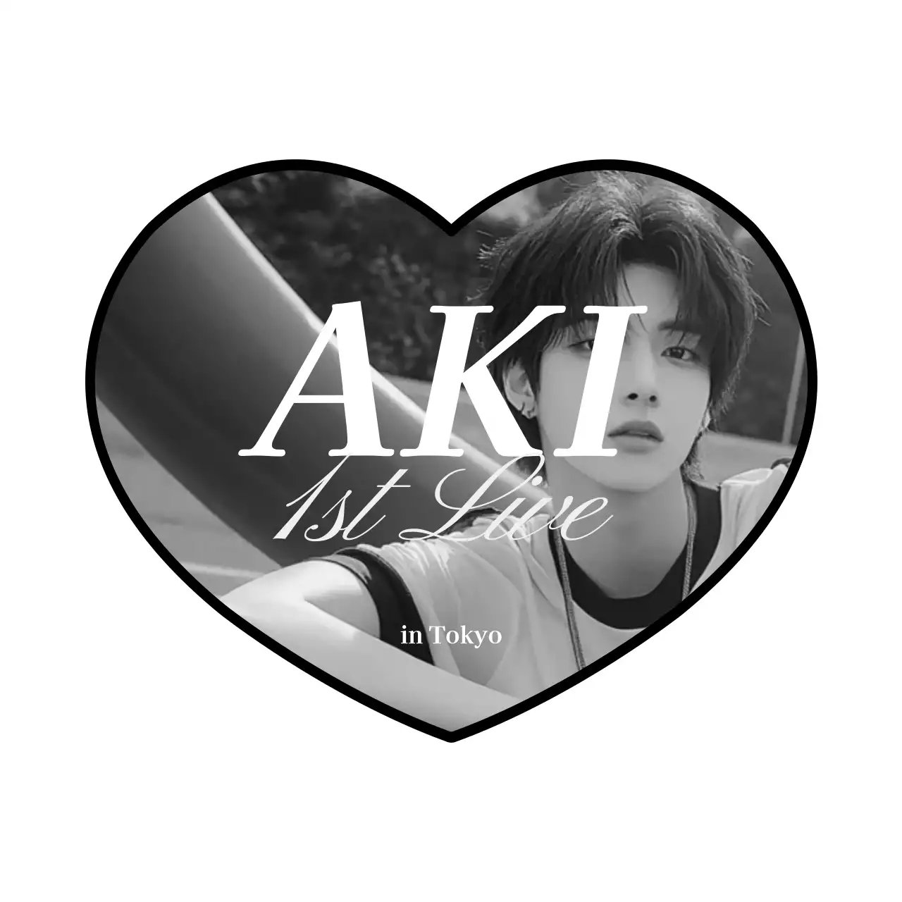 白黒 シンプル 音楽 ポスター 推し活