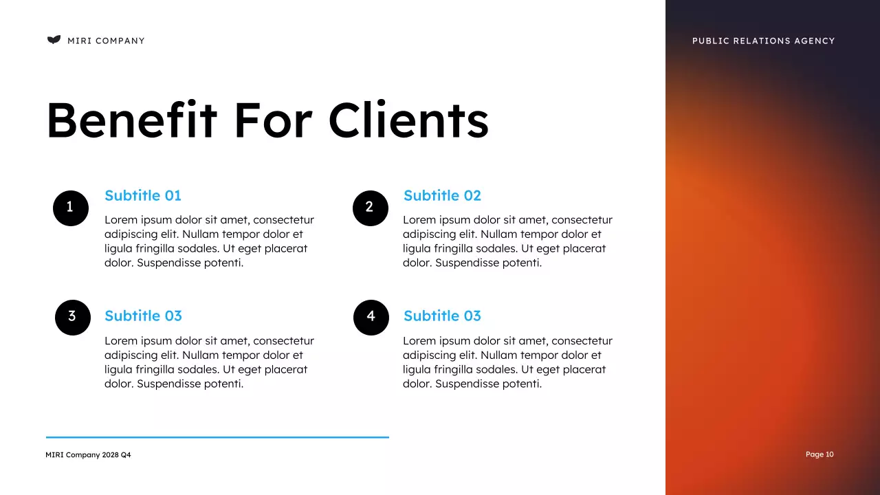 Orange Modern Public Relations Presentation