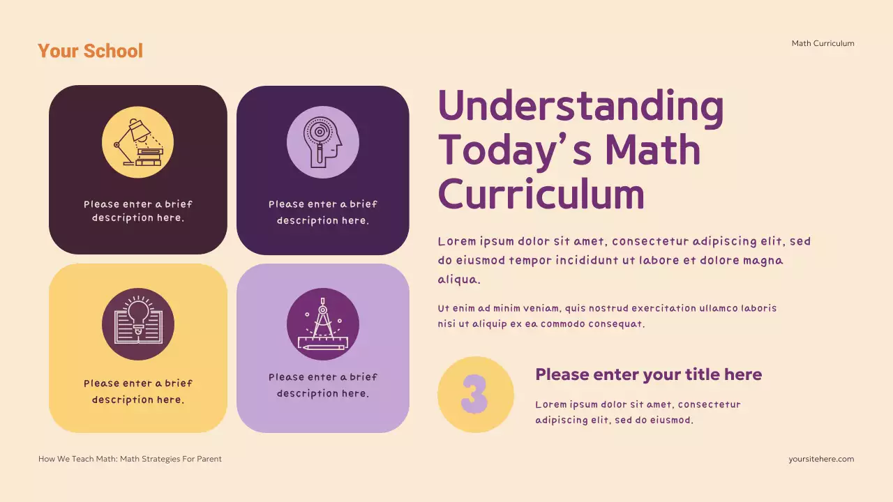 Colorful Modern Math Classes Homeschool Strategy Presentation