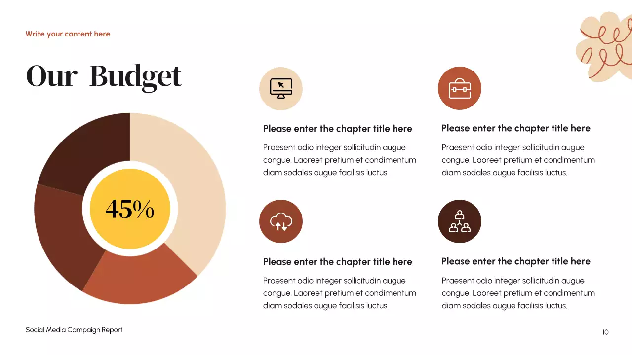 Orange Modern Social Media Campaign Report Presentation