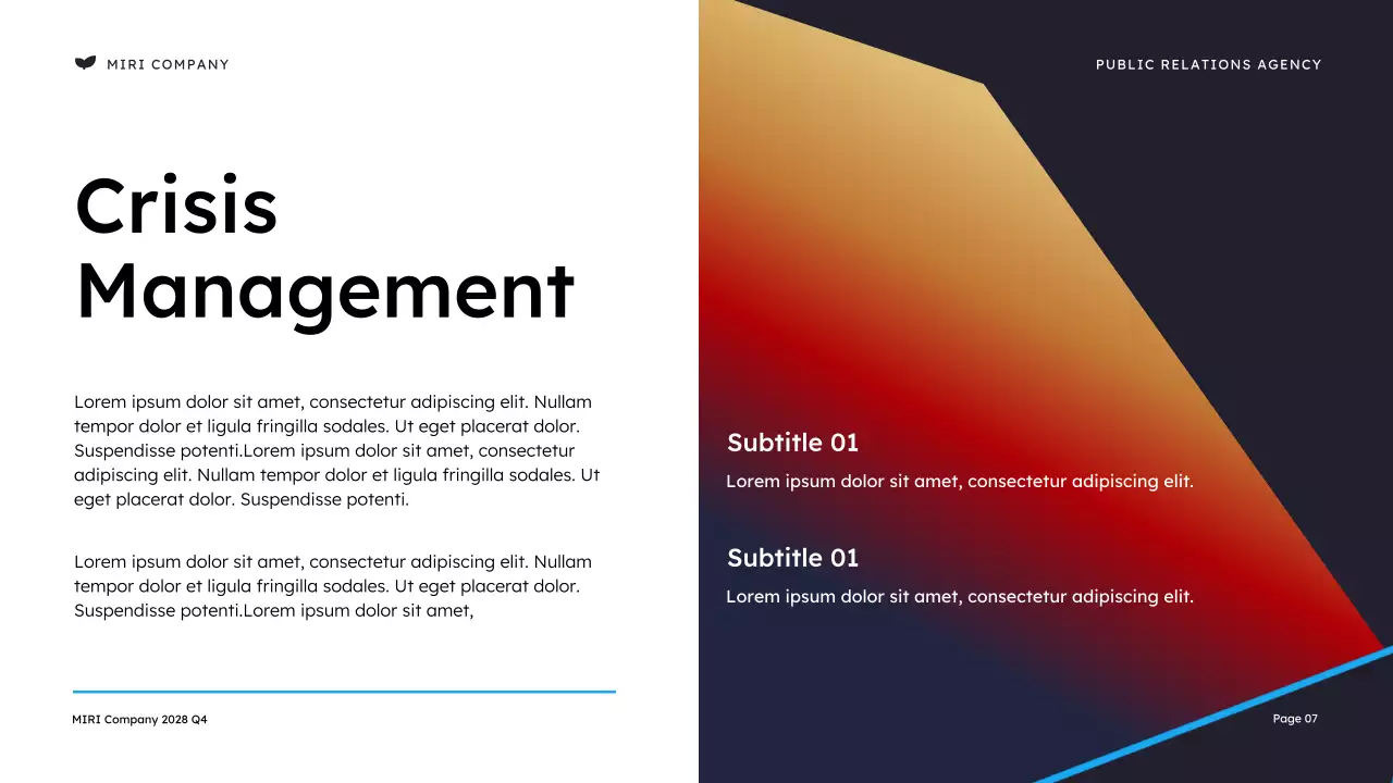 Orange Modern Public Relations Presentation