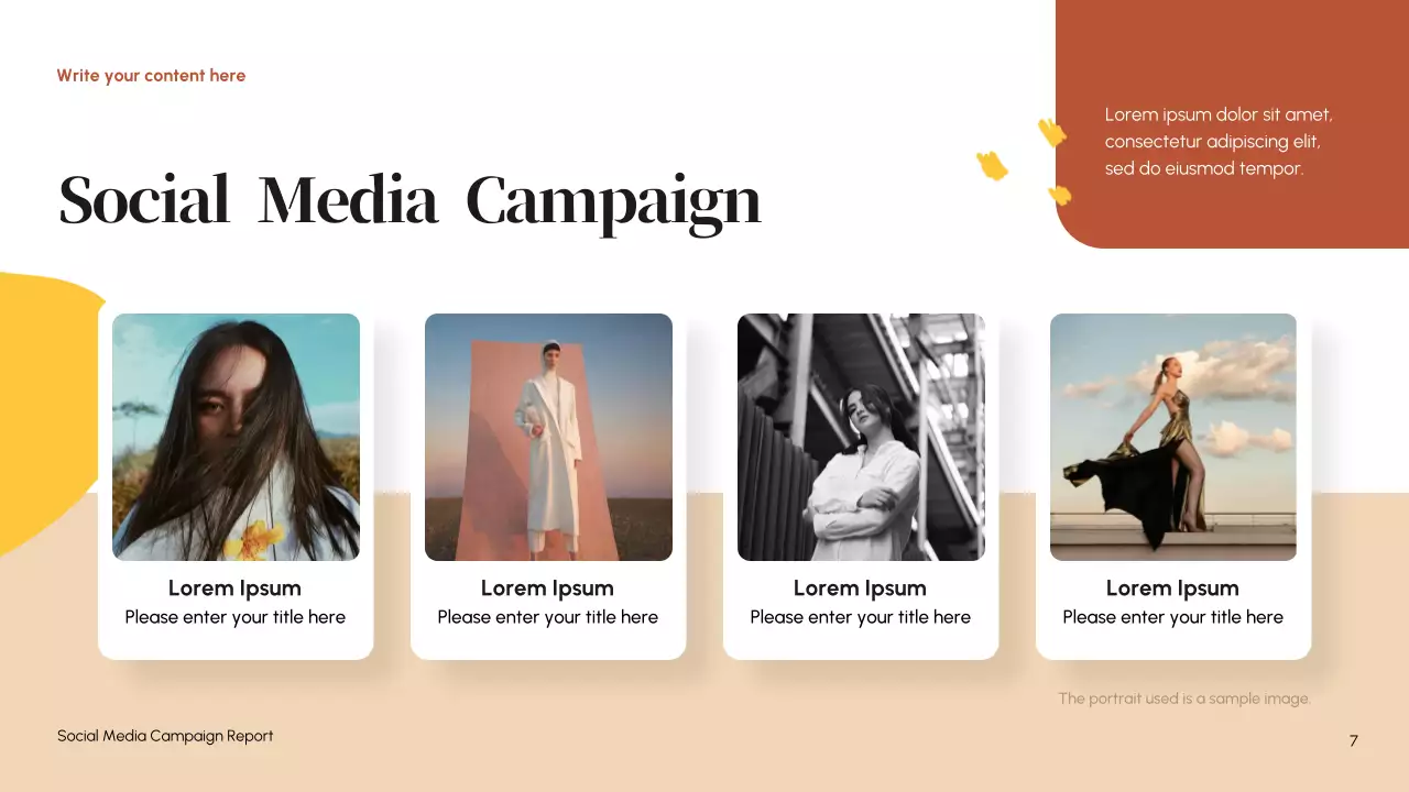 Orange Modern Social Media Campaign Report Presentation