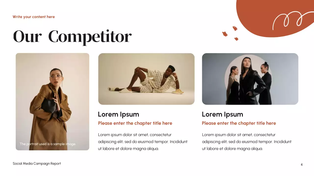 Orange Modern Social Media Campaign Report Presentation