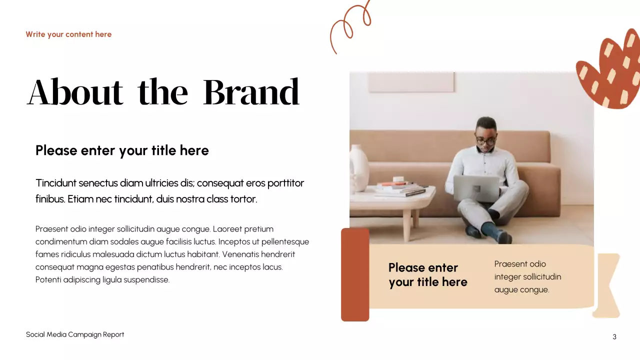 Orange Modern Social Media Campaign Report Presentation