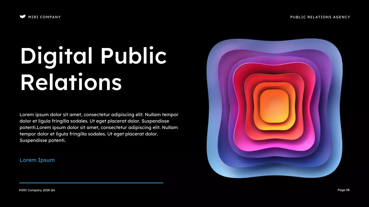 Orange Modern Public Relations Presentation