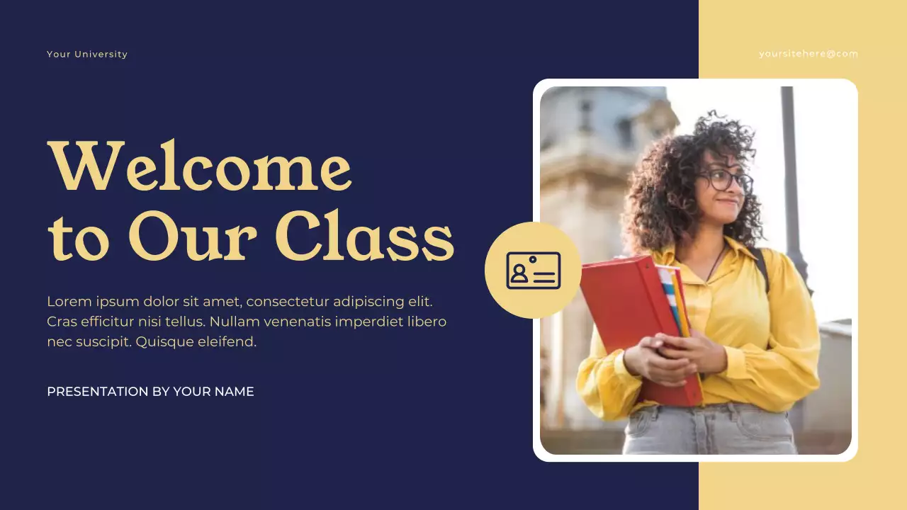 Navy Modern Class Introduction Presentation