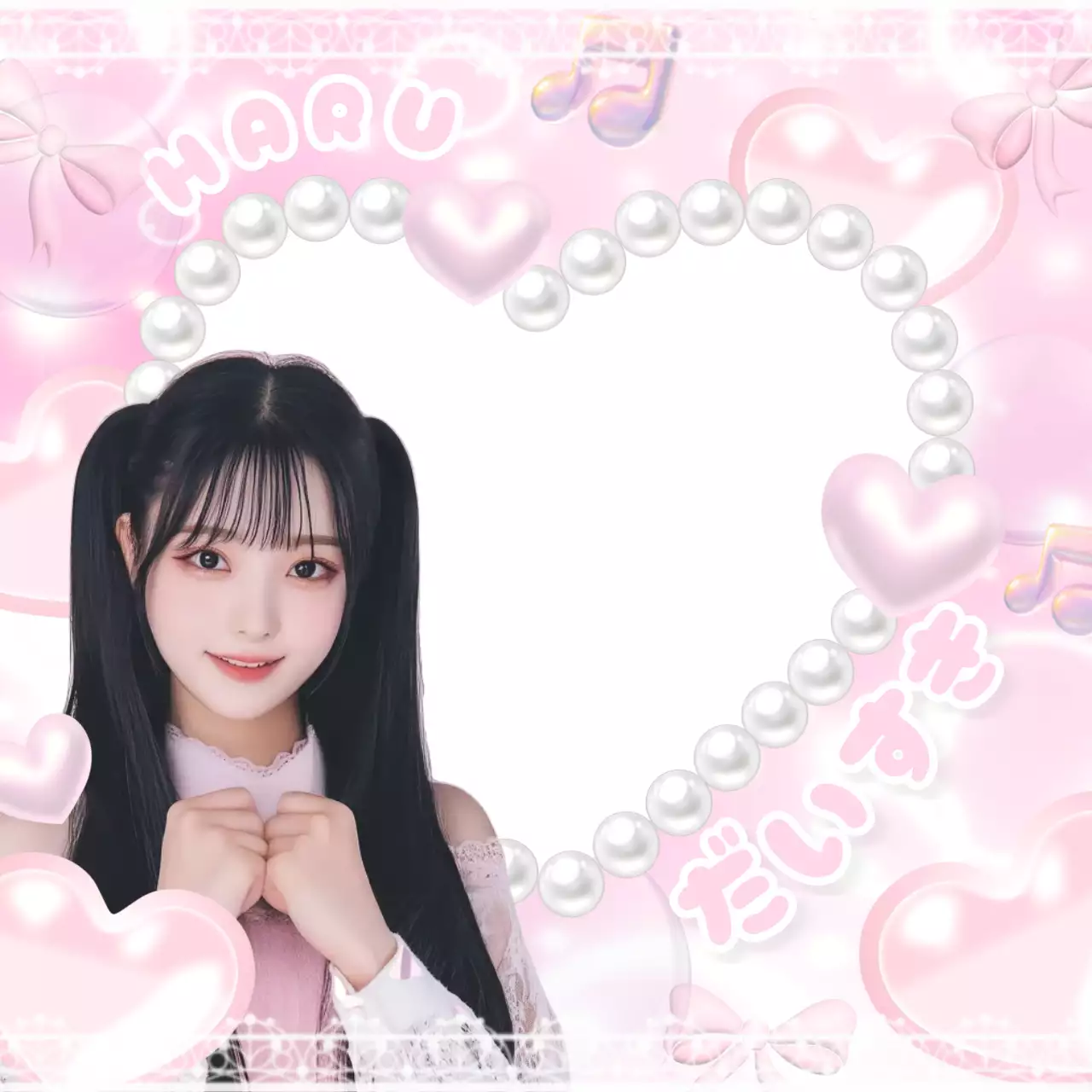 ピンク かわいい ポートレート ポスター 推し活