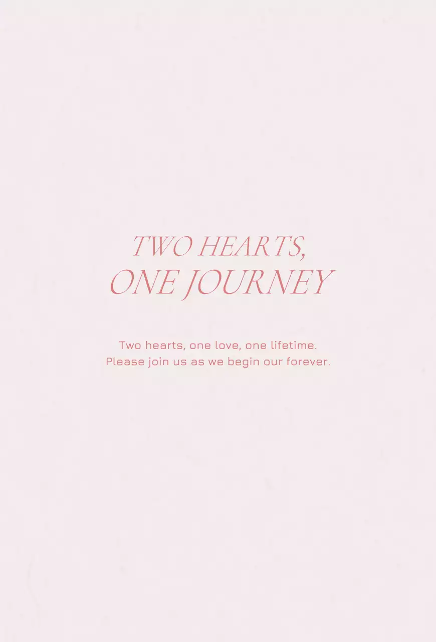 핑크 심플 결혼 초대장