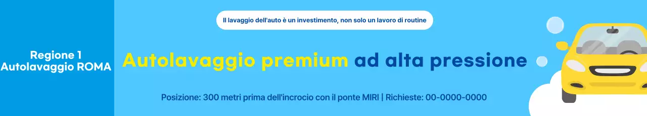 Pubblicità di Blue Modern Car Wash