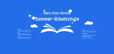 Blue Simple Sommerbibelschulveranstaltung