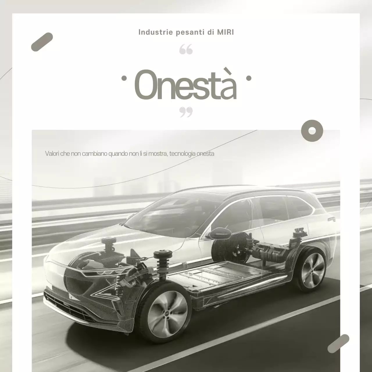 Pubblicità di un'auto moderna beige