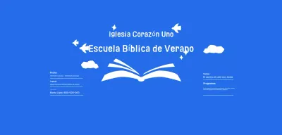 Evento de la Escuela Bíblica de Verano Azul Simple