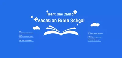 Blue Simple Summer Bible School Event