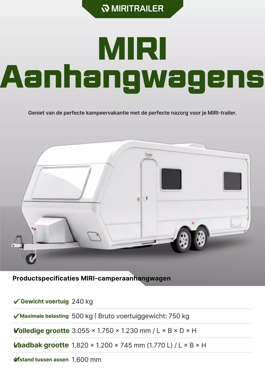 Witte moderne kampeeradvertentie