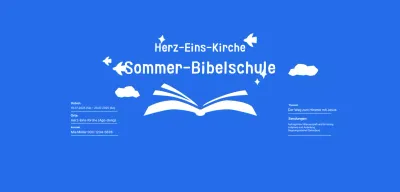 Blue Simple Sommerbibelschulveranstaltung