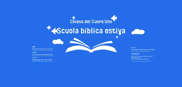 Evento della Scuola Biblica Estiva Blue Simple