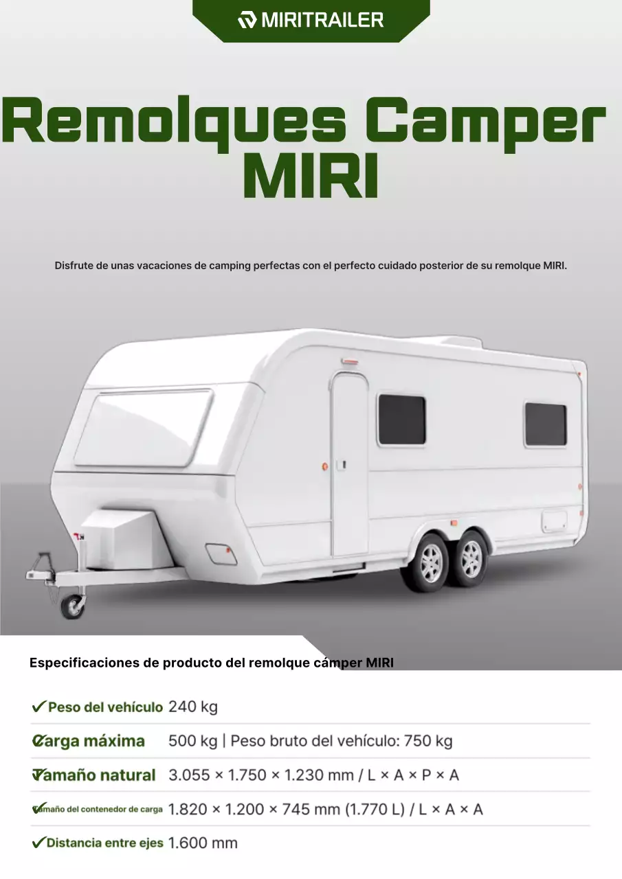 Anuncio de camping moderno blanco