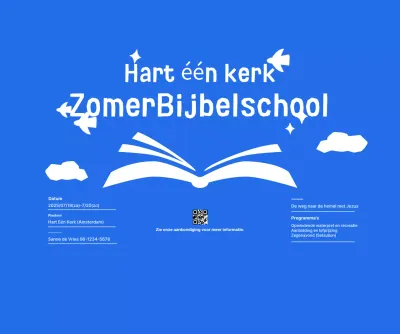 Blue Simple Zomerbijbelschoolevenement