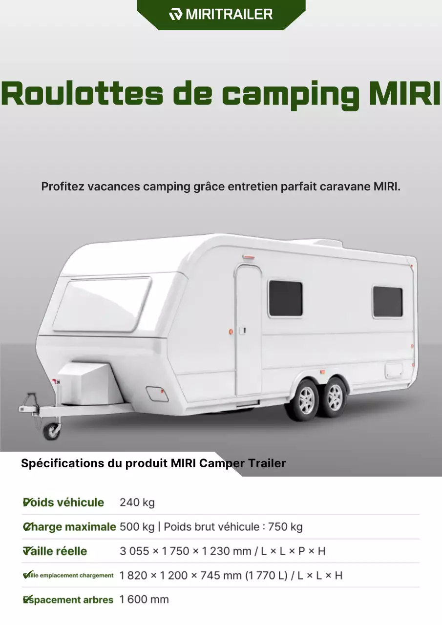 Publicité de camping moderne blanche