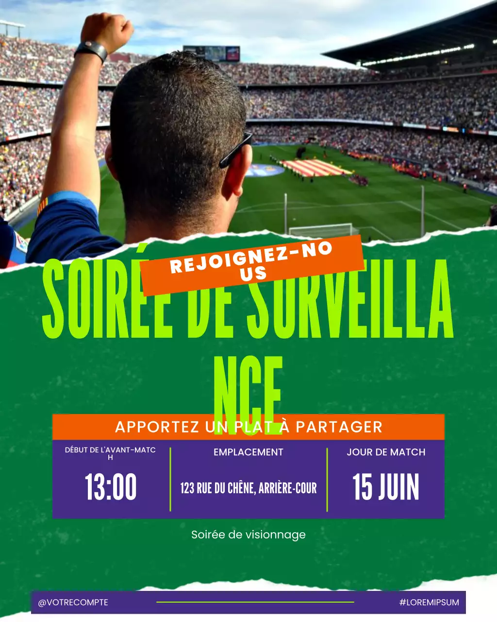 Publication Instagram de la soirée de visionnage de jeux rétro verts en direct