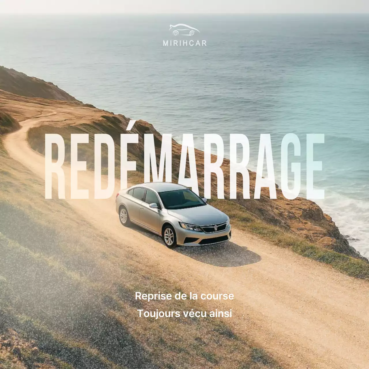 Publicité élégante pour la réparation d'une voiture beige