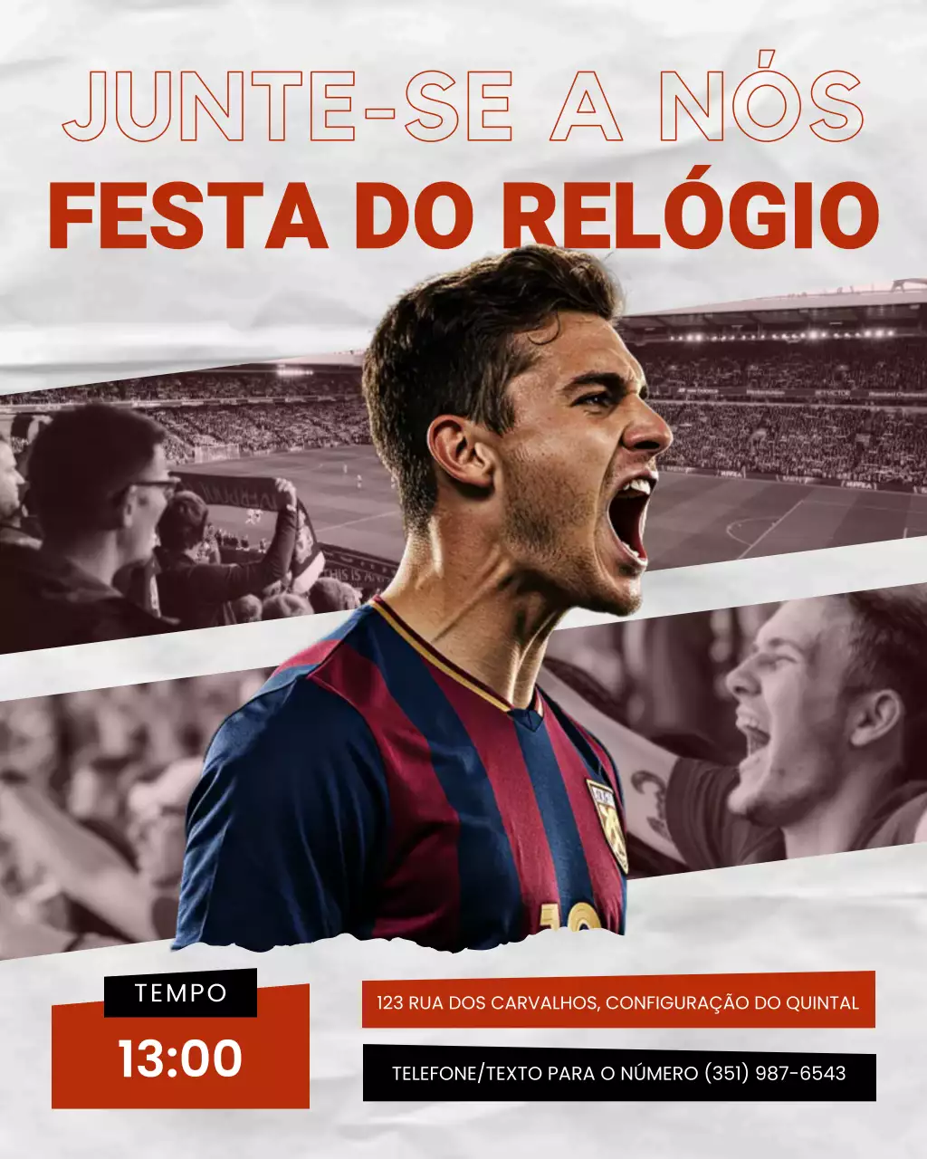 Postagem de festa de visualização de jogos ao vivo em vermelho e cinza