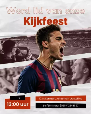 Rood Grijs Live Game Viewing Party Post