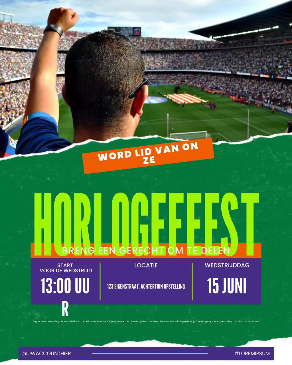 Instagram-bericht voor Green Retro Live Game Viewing Party