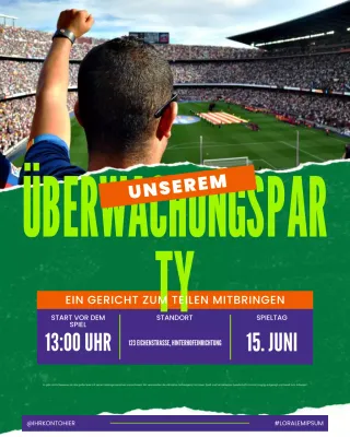 Grüner Retro-Live-Game-Viewing-Party-Instagram-Post