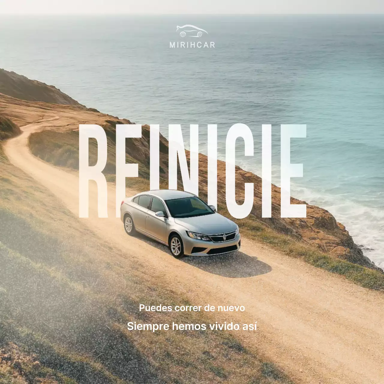 Anuncio de reparación de coches con estilo en color beige