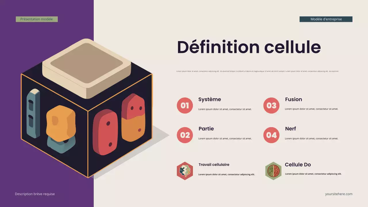Présentation de biologie isométrique moderne Teal