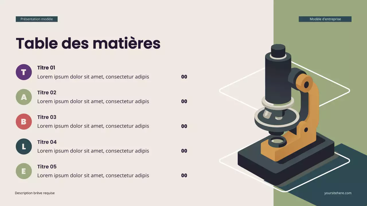 Présentation de biologie isométrique moderne Teal