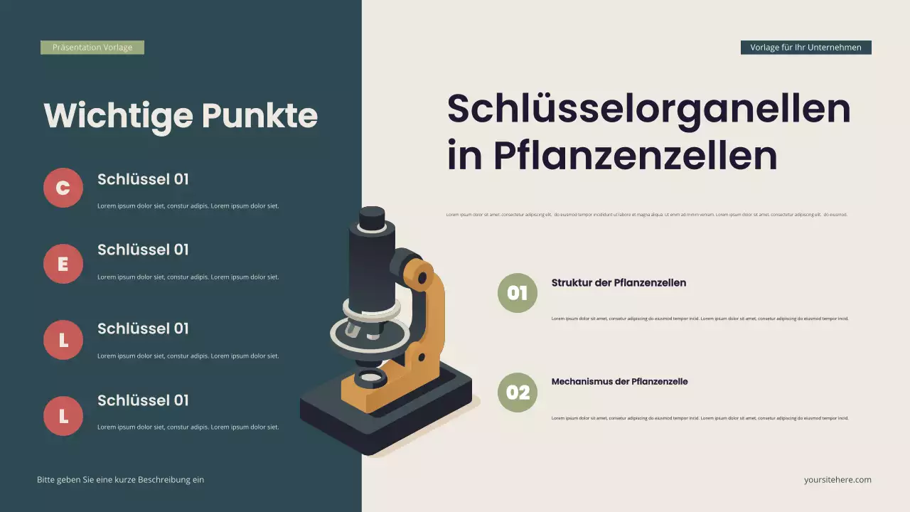 Blaugrüne moderne isometrische Biologie Präsentation