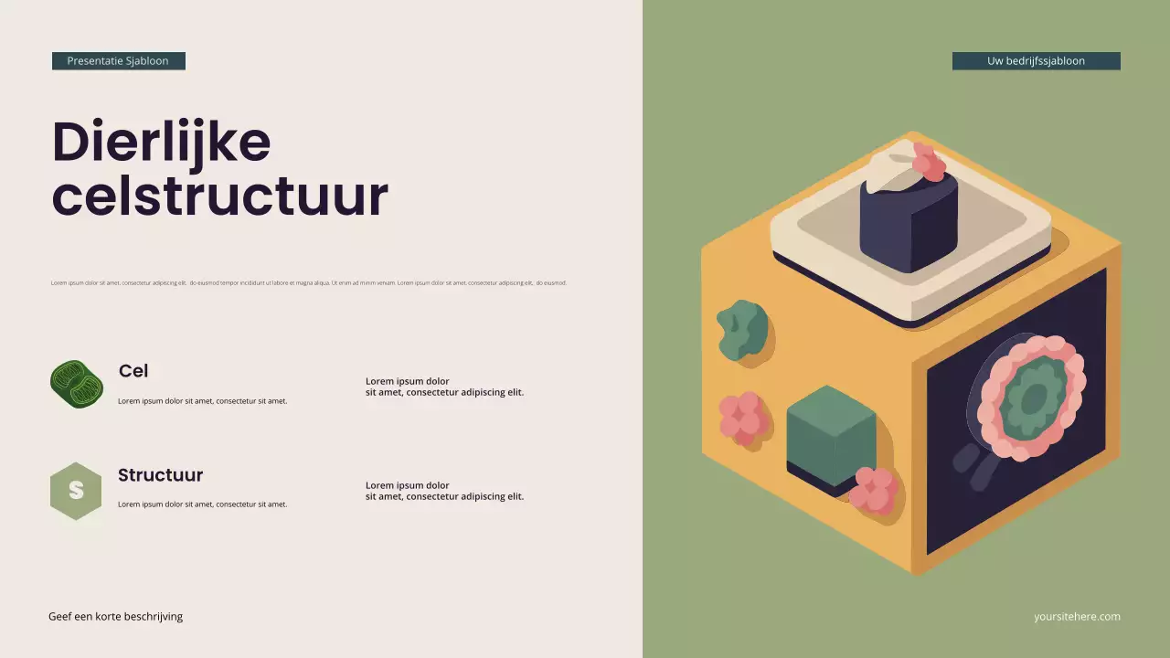 Teal Moderne Isometrische Biologie Presentatie