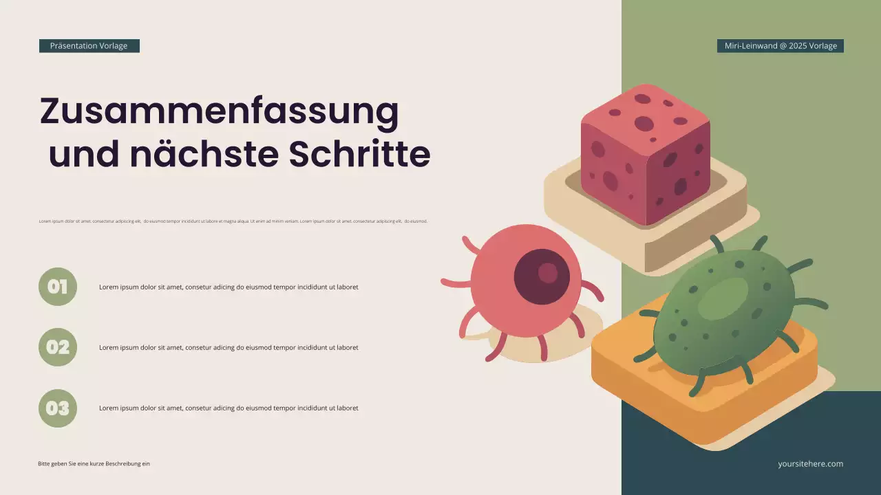 Blaugrüne moderne isometrische Biologie Präsentation