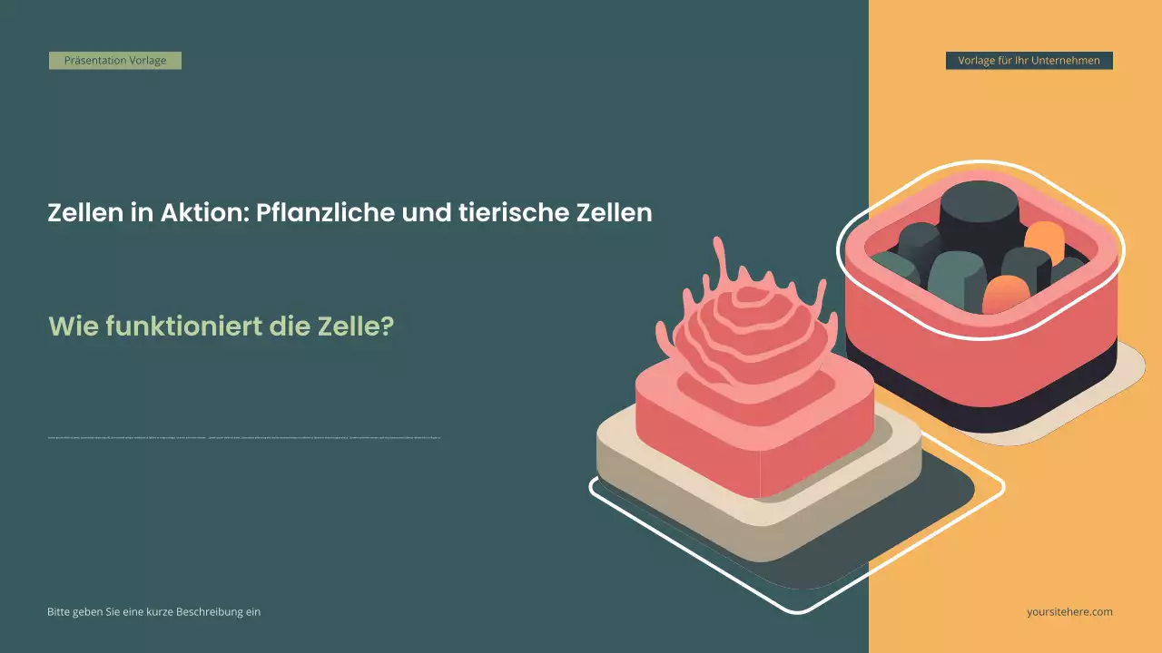 Blaugrüne moderne isometrische Biologie Präsentation