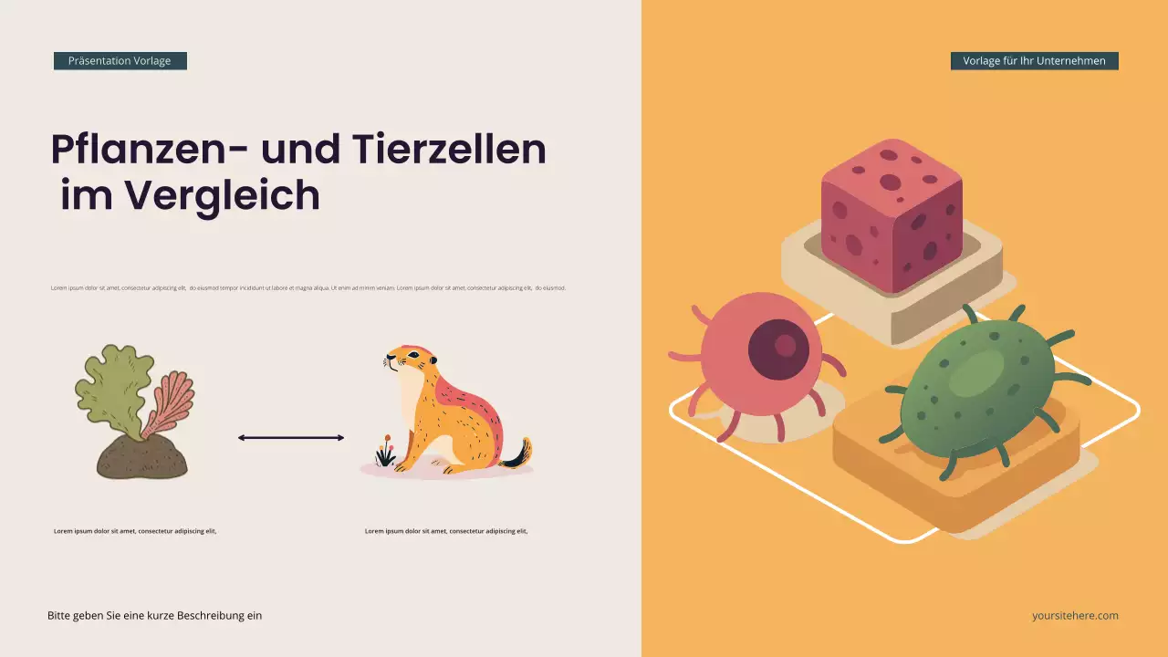 Blaugrüne moderne isometrische Biologie Präsentation