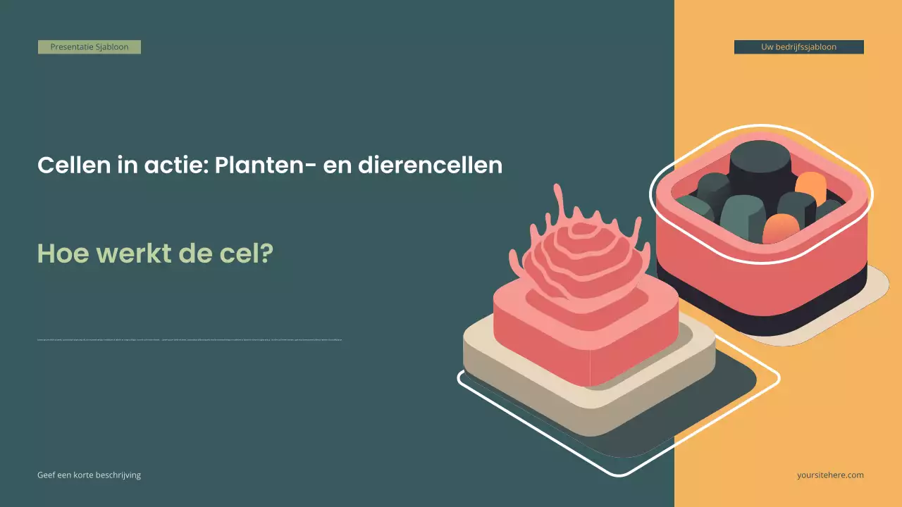 Teal Moderne Isometrische Biologie Presentatie