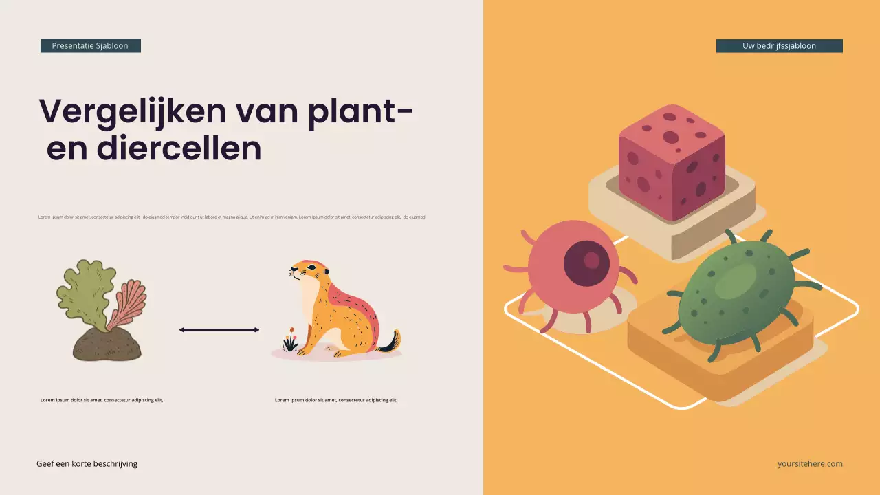 Teal Moderne Isometrische Biologie Presentatie