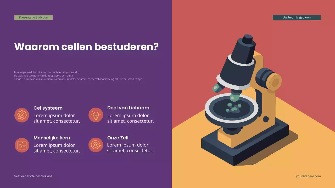 Teal Moderne Isometrische Biologie Presentatie