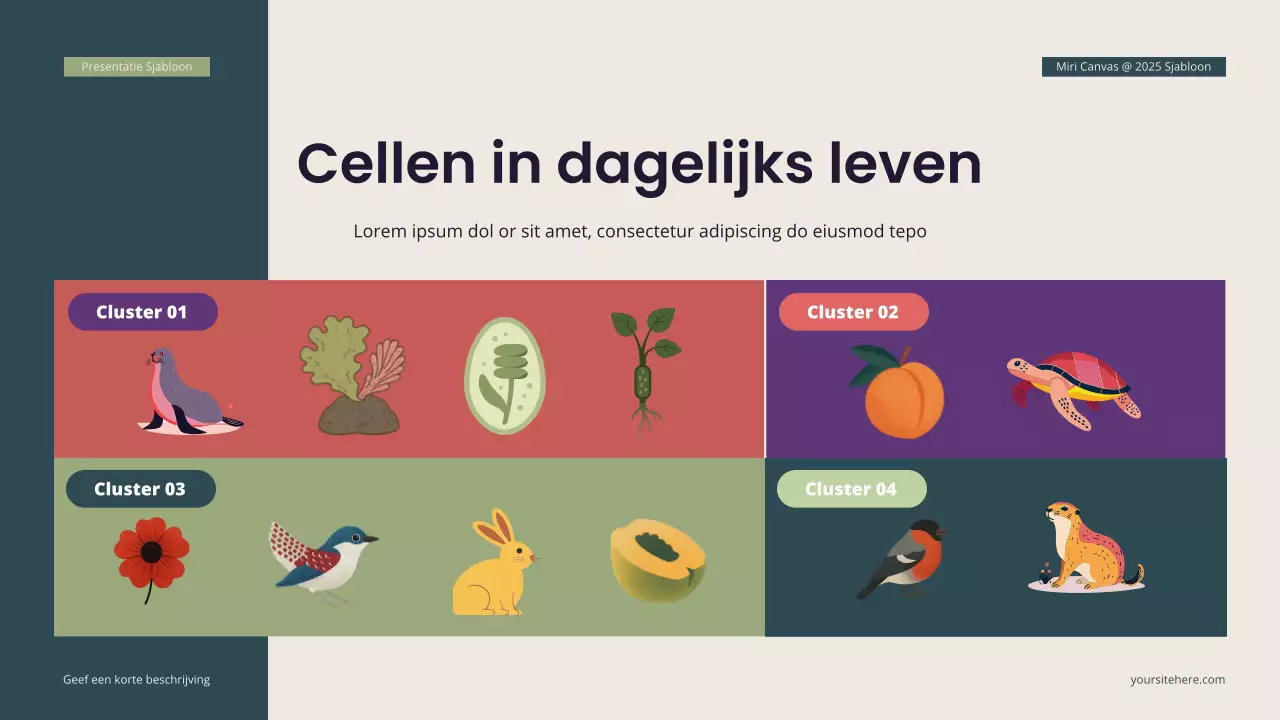 Teal Moderne Isometrische Biologie Presentatie