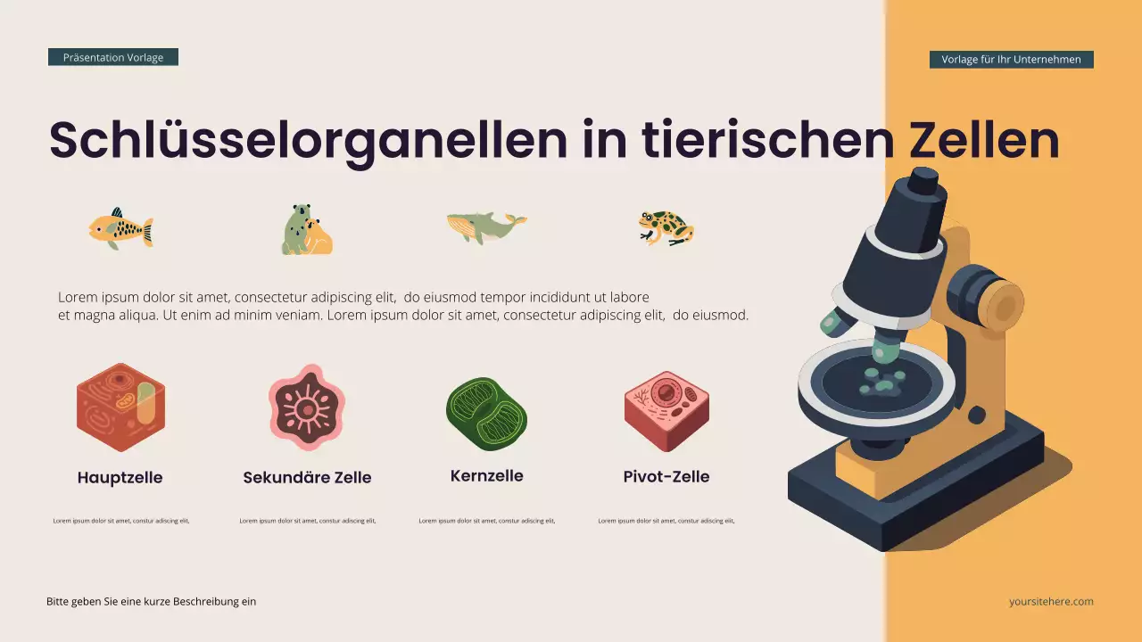 Blaugrüne moderne isometrische Biologie Präsentation