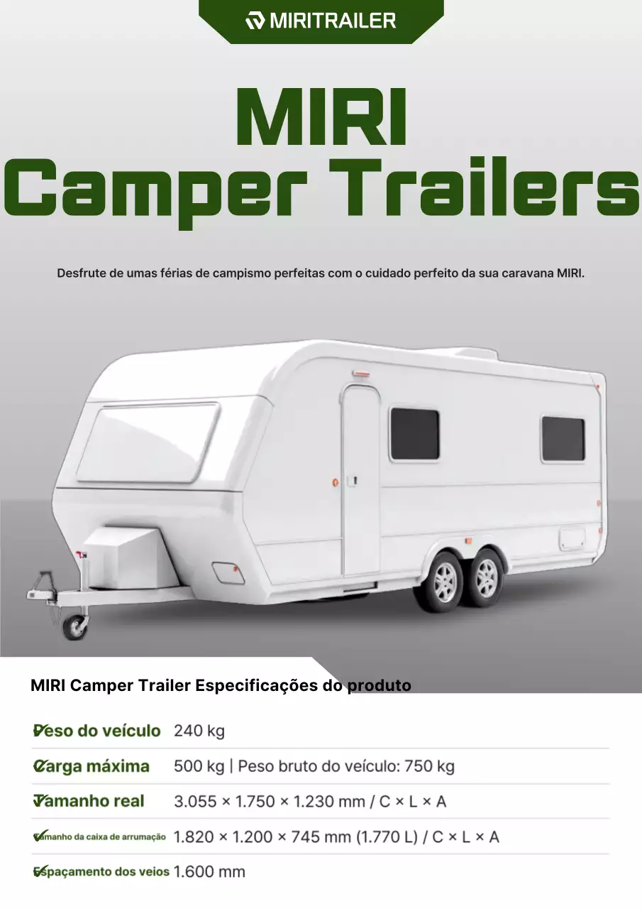 Anúncio de acampamento moderno branco