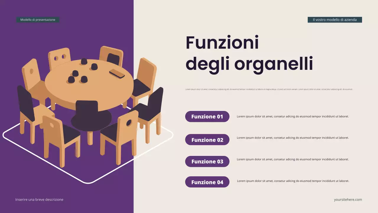 Presentazione di biologia isometrica moderna in verde acqua