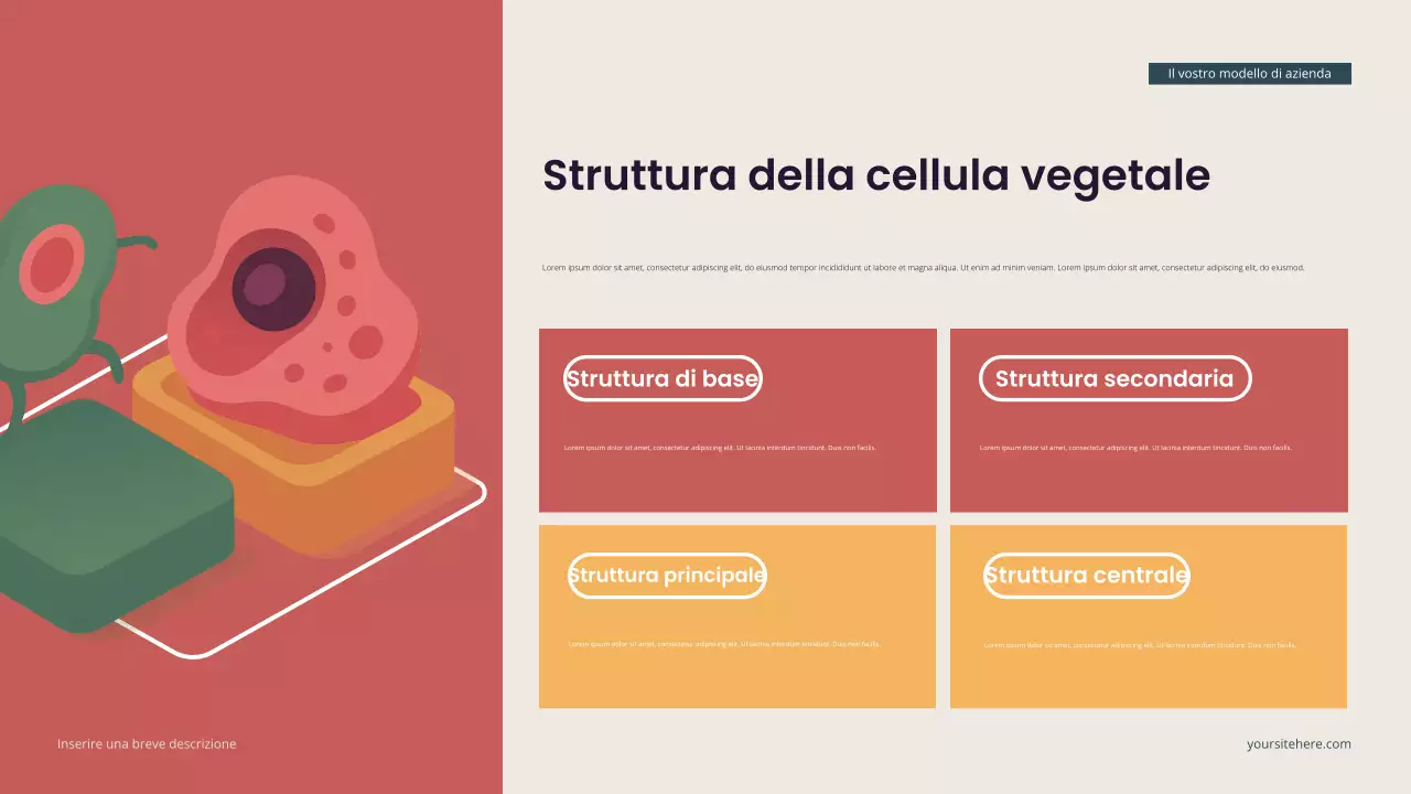 Presentazione di biologia isometrica moderna in verde acqua